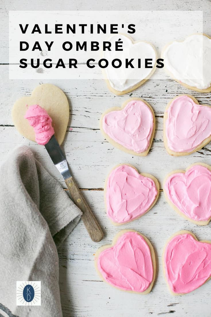 Valentine's Day Ombré Sugar Cookies | Kimbrough Daniels