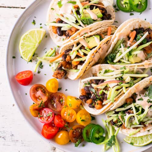 Black Bean and Butternut Squash Street Tacos with Mann's Organic Super ...