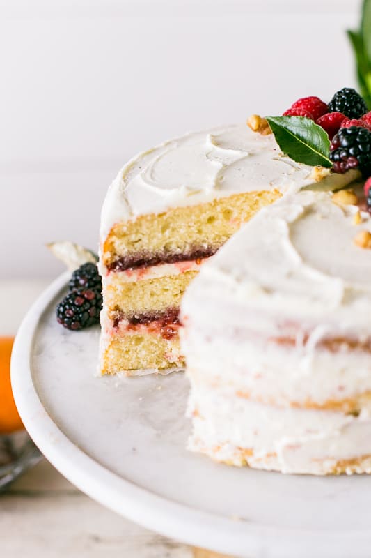 White Cake with Jam and Buttercream | Kimbrough Daniels